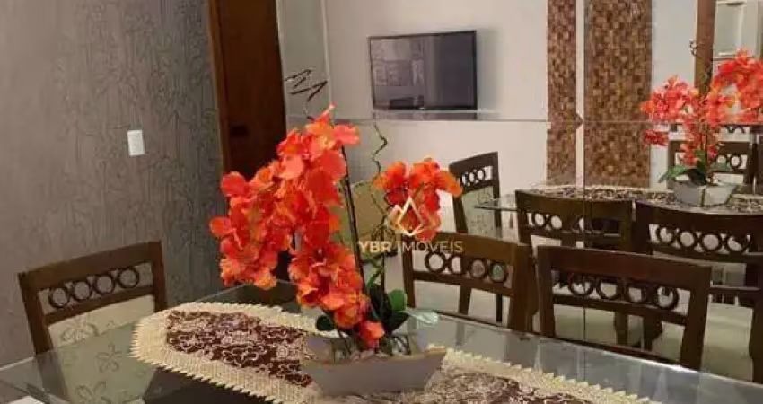 Lindo apartamento mobiliado à venda – 2 dormitórios, 1 suíte, varanda gourmet – praia grande (aviação)