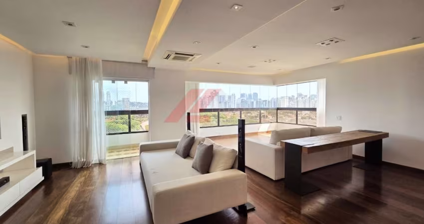 Apartamento de Luxo para Locação na Cidade de São Paulo-SP, Bairro Cidade Monções: 3 Quartos, 3 Suítes, 1 Sala, 5 Banheiros, 4 Vagas, 222m².