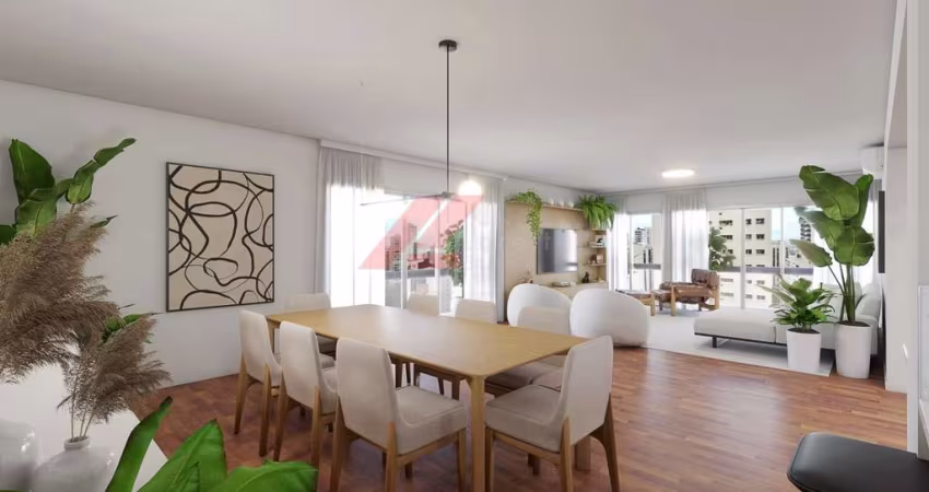 Luxuoso apartamento à venda em Santa Cecília, São Paulo-SP, com 3 quartos, 3 suítes, 1 sala, 5 banheiros, 2 vagas e 198m² de área.
