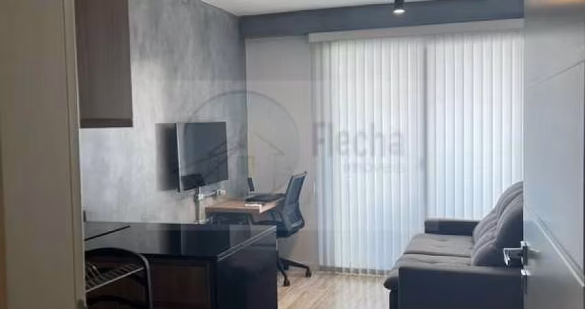 Brooklin - Lindo apto 37m², 1 suíte, lavabo, varanda, cozinha aberta, 1 vaga. Lazer do condomínio: Piscina com raia, academia de ginástica, espaço gourmet, salão de festas, home office e gazebo.