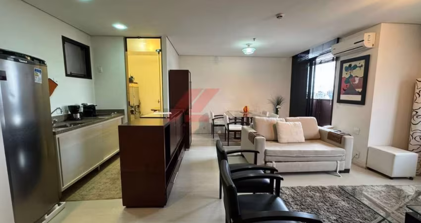 Apartamento para locação no Itaim Bibi, São Paulo-SP: 1 quarto, 1 sala, 2 banheiros, 2 vagas de garagem, 74m² de área.