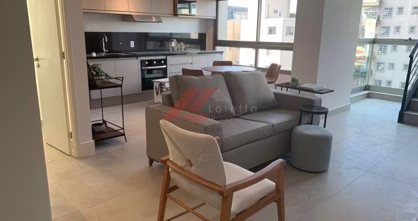 Locação de Cobertura de Luxo no Jardim Paulista, São Paulo-SP: 1 quarto, 1 suíte, 1 sala, 2 banheiros, 2 vagas, 85m².