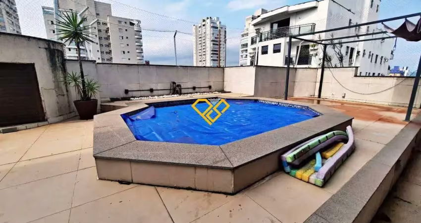 Cobertura duplex 3 quartos para alugar em santos/sp