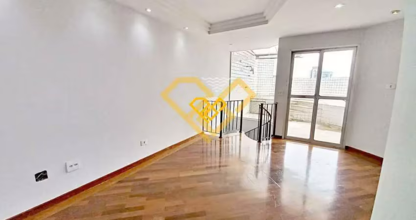 Cobertura 3 quartos em santos para alugar em santos/sp.