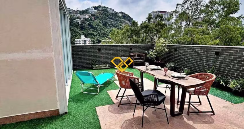 Apartamento garden 2 quartos para locação em santos - sp