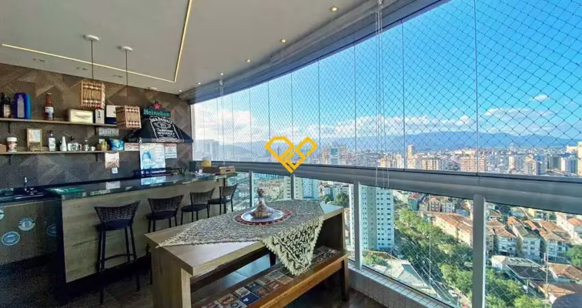 Apartamento com 3 quartos para alugar no Boqueirão, Santos 