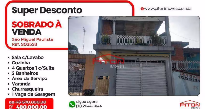 Casa com 4 quartos à venda na Rua Trevo de Santa Maria, 104, São Miguel Paulista, São Paulo