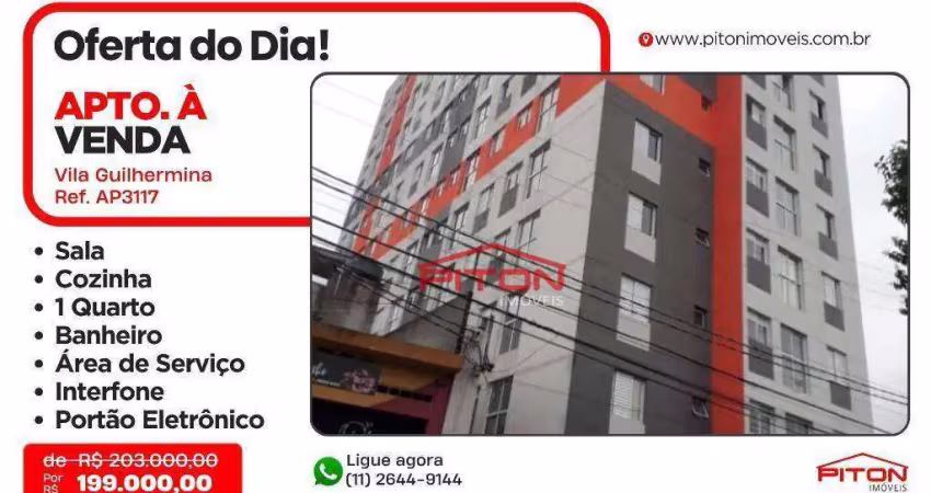 Apartamento com 1 dormitório à venda, 30 m² por R$ 199.000,00 - Vila Guilhermina - São Paulo/SP