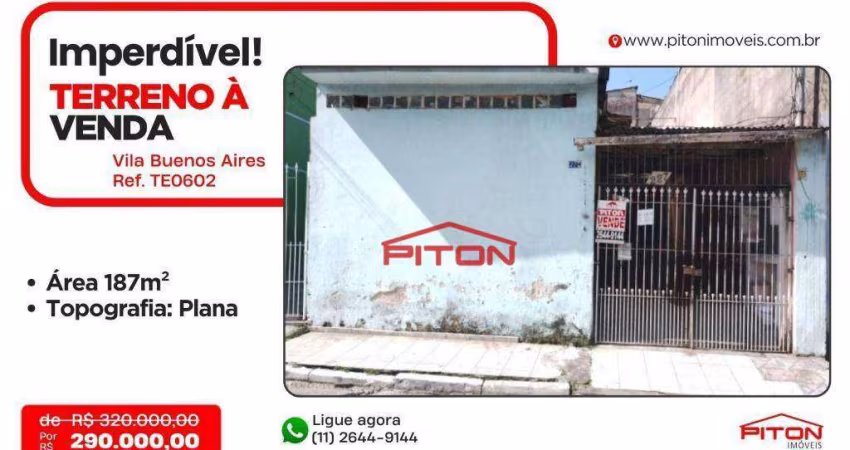 Terreno - Buenos Aires - São Paulo/SP