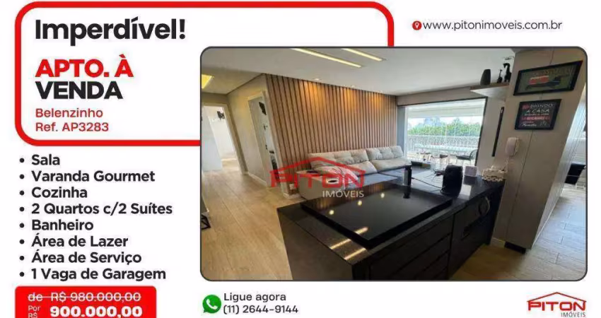 Apartamento com 2 quartos à venda na Rua Serra da Bocaina, 547, Belenzinho, São Paulo