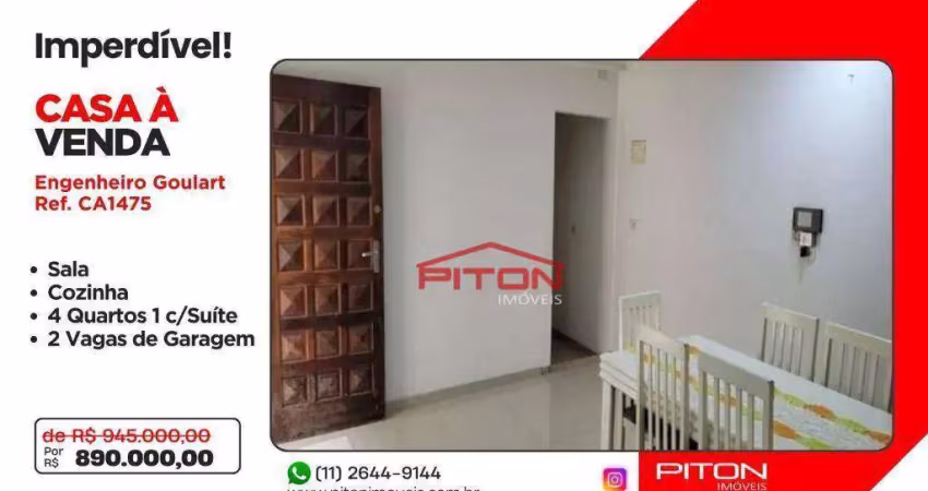 Casa com 4 dormitórios à venda, 229 m² por r$ 890.000,00 - engenheiro goulart - são paulo/sp
