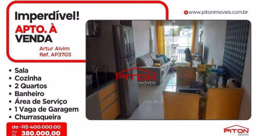 Apartamento com 2 dormitórios à venda, 58 m² por R$ 370.000,00 - Artur Alvim - São Paulo/SP