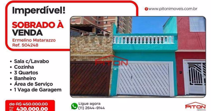 Sobrado Frontal - Ermelino Matarazzo - SP.