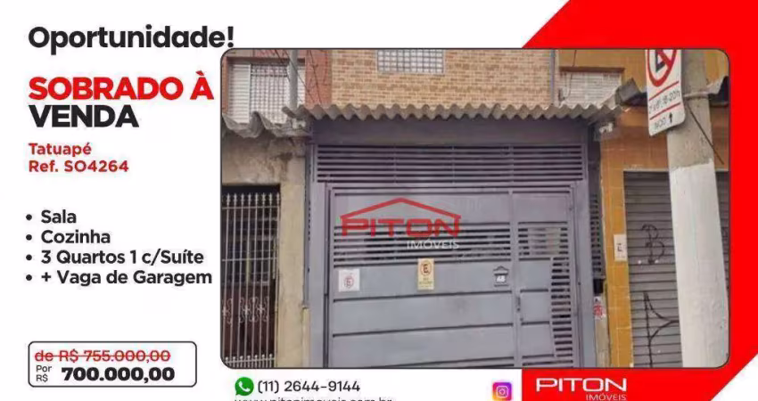 Sobrado com 3 dormitórios à venda, 123 m² por r$ 700.000,00 - tatuapé - são paulo/sp