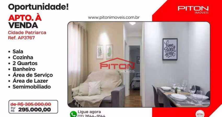 Apartamento com 2 dormitórios à venda, 35 m² por r$ 295.000,00 - cidade patriarca - são paulo/sp