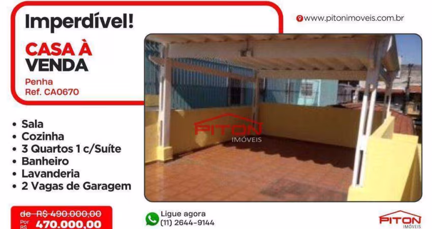 Casa Térrea - Penha - São Paulo/SP