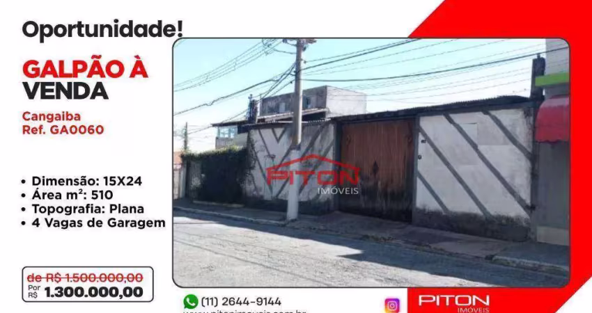 Barracão / Galpão / Depósito com 2 salas à venda na Praça Londres, 421, Cangaíba, São Paulo