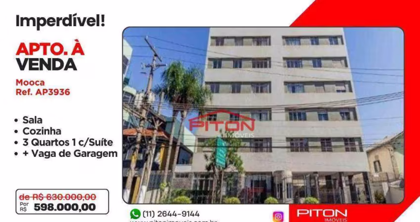 Apartamento com 3 quartos à venda na Avenida Paes de Barros, 470, Mooca, São Paulo
