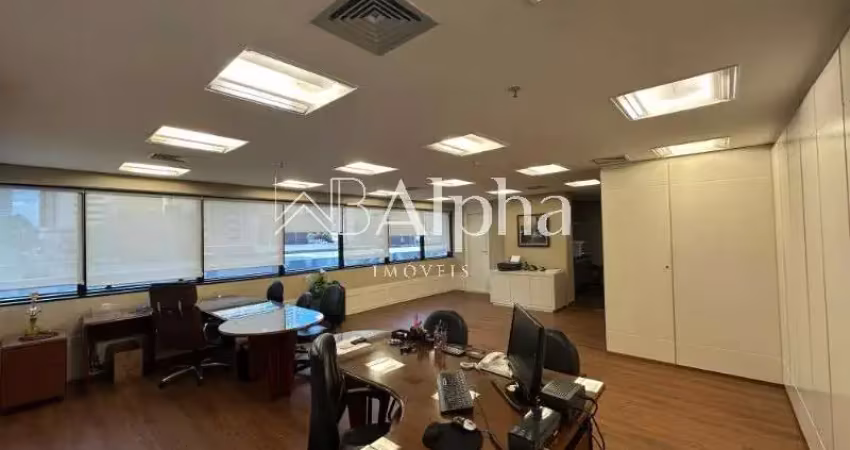 Sala mobiliada para locação no edifício murano em alphaville - sp
