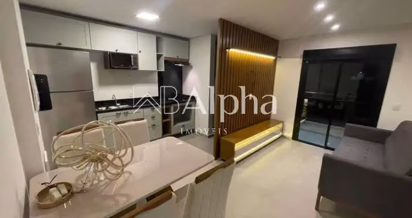 Apartamento mobiliado para locação no condomínio fiori em alphaville - sp