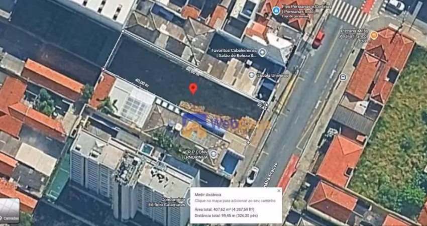 Vende-se terreno na  anália franco /10x40 / plano. vila  regente  feijó . zoneamento zm
