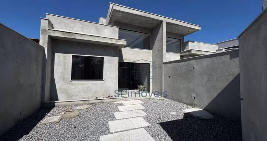 Casa linear nova com 2 quartos à venda no bairro bela vista, rio das ostras
