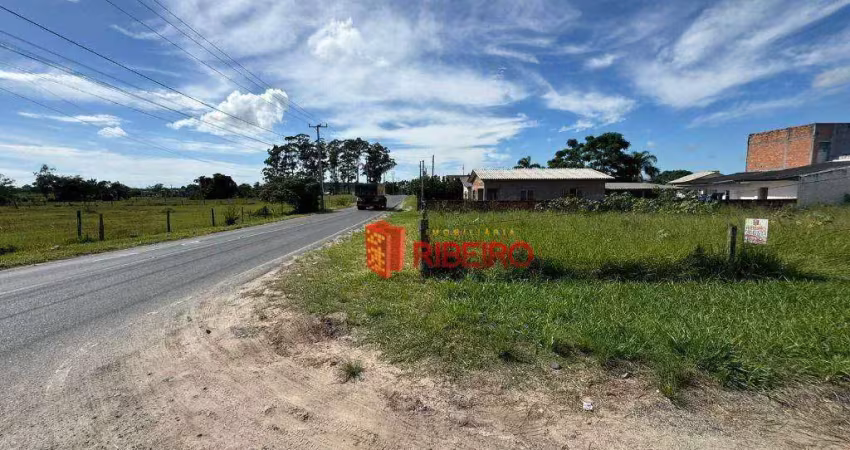 Terreno de esquina à venda, 209 m² por r$ 100.000 - lagoão - araranguá/sc