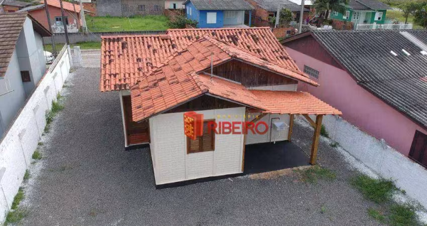 Casa nova com 3 dormitórios à venda, 65 m² por r$ 264.900 - erechim - balneário arroio do silva/sc