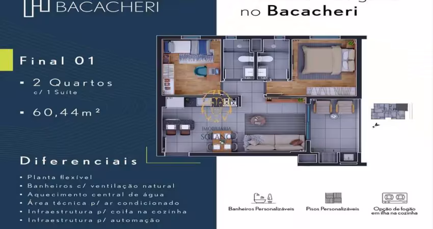 Apartamento com 2 quartos à venda na Rua Marechal Trompowski, 298, Bacacheri, Curitiba