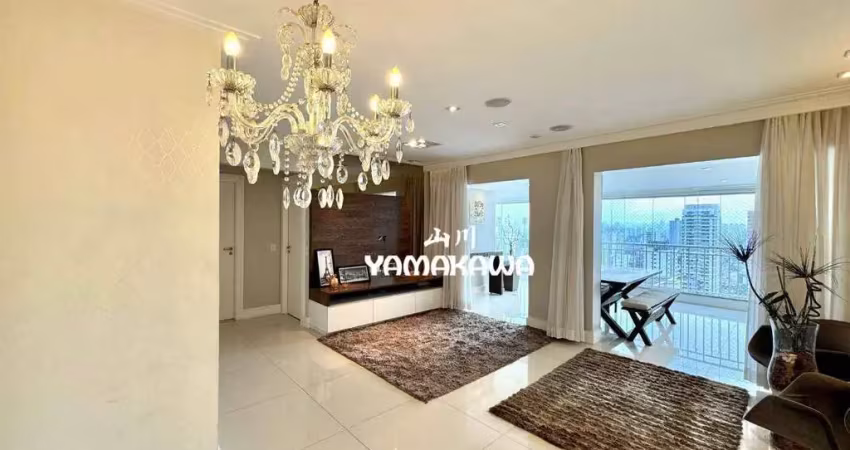 Apartamento com 3 dormitórios para alugar, 123 m² por r$ 12.057,00/ano - jardim anália franco - são paulo/sp