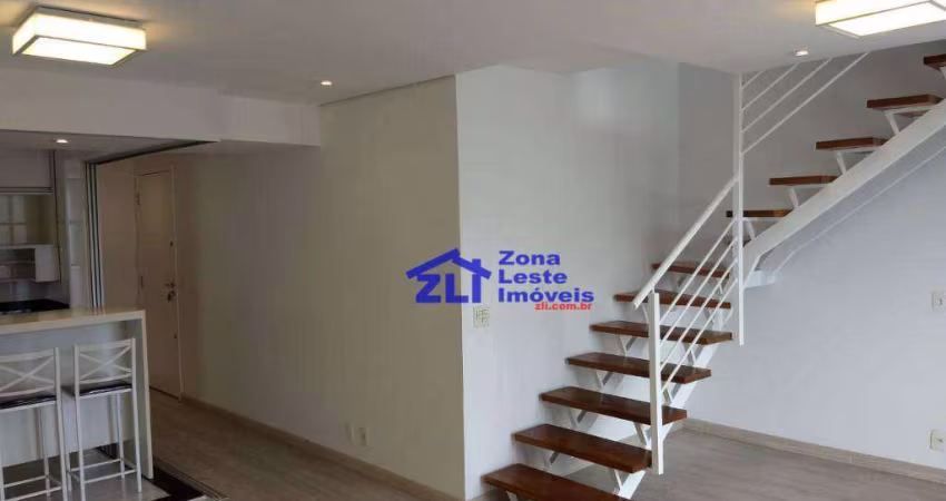 Apartamento Duzples na Vila Madalena, com 2 quartos, 2 vagas cobertas e fixas, 1 banheiro, 1 lavabo .