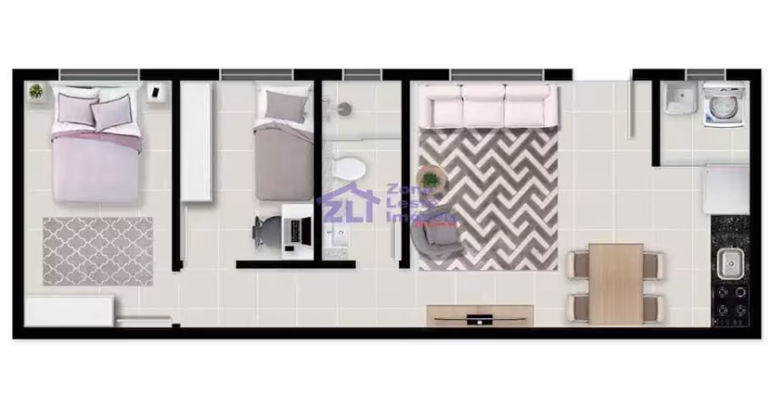 -apartamento 44m - 2 dormitórios-ch. belenzinho- $ 225.000,00