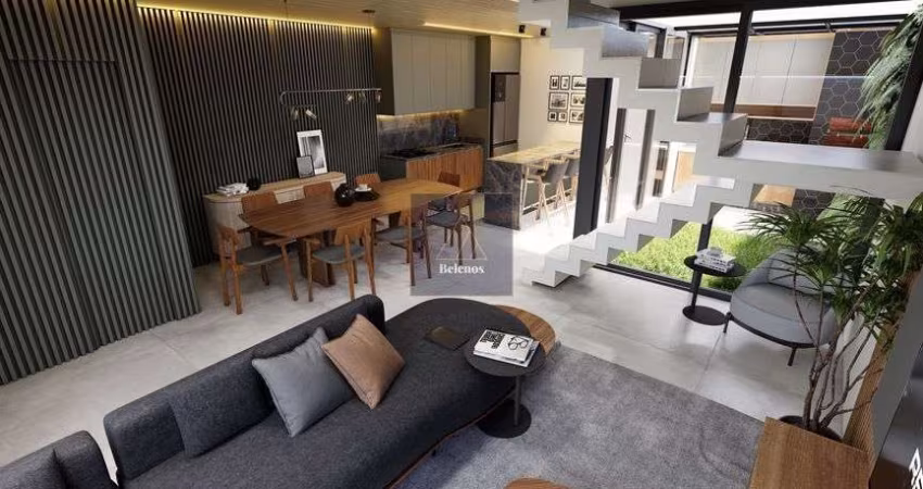 Sobrado em Condomínio - 120m² + 40m² de terraço. 3 quartos com 1 suíte. 1 vaga. Entrega Julho/25.