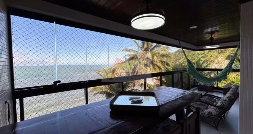 Apartamento com 2 dormitórios vista oceânica Loteamento João Batista Julião, Guarujá/SP