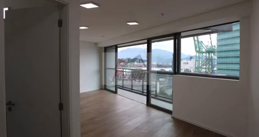 Sala comercial com 70,34m² para locação em edifício em valongo, santos/sp