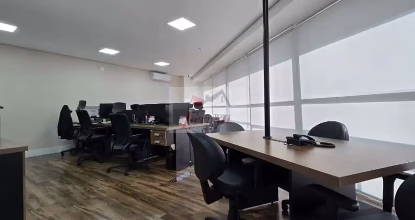 Sala comercial com 71 mobiliada e climatizada no porto de santos