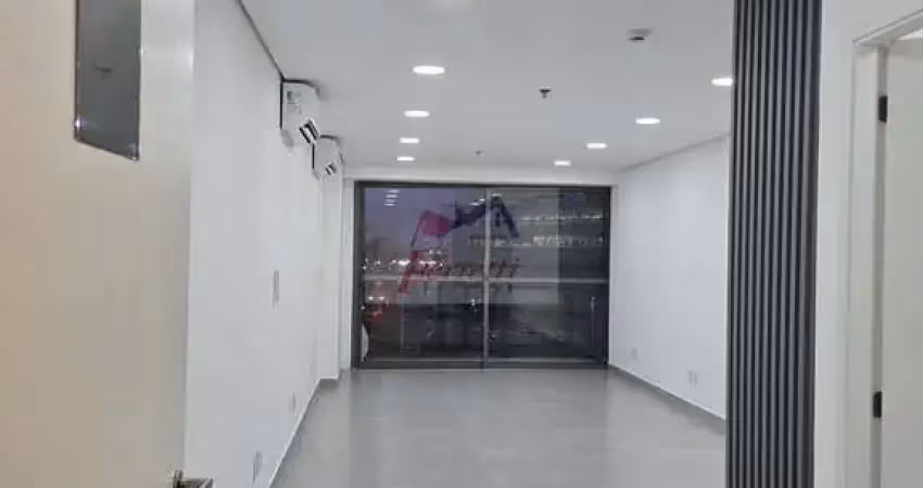 Sala comercial com 42,14m² para locação em edifício em valongo, santos/sp