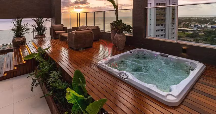 Cobertura  Alto Padrão, Cabo Branco, piscina,porteira fechada,,4 Suites,6 Vagas,Vista Mar!