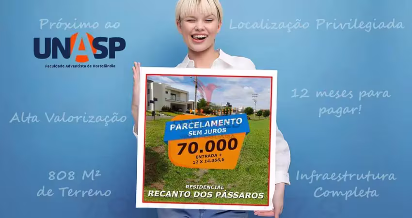 Terreno de 808 m² à venda no condomínio recanto dos pássaros, em engenheiro coelho