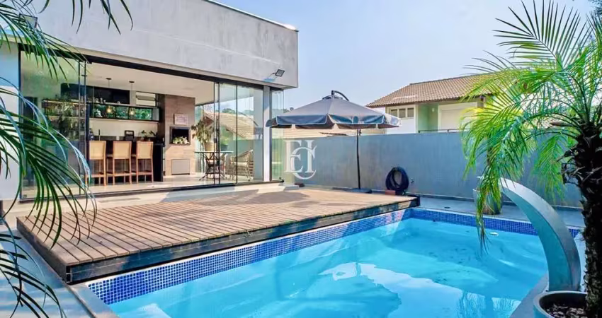 Casa alto padrão à venda em condomínio fechado na cachoeira do bom jesus, florianópolis/sc