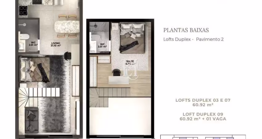 Loft duplex a 230m da praia – estilo, conforto e versatilidade