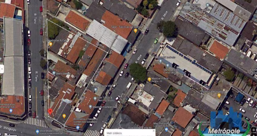 Área à venda, 1481 m² por R$ 8.900.000,00 - Vila Ré - São Paulo/SP