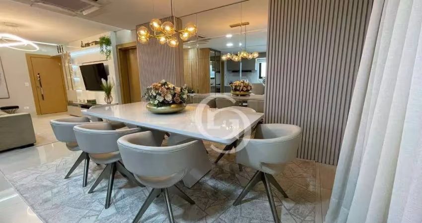 Apartamento semimobiliado com 3 dormitórios à venda, 156 m², por r$ 1.900.000 - country - cascavel/pr