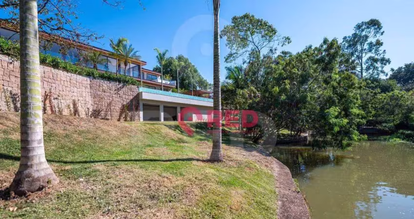Casa frente lago com 6 quartos à venda, 750 m² por r$ 15.500.000 - condomínio terras de são josé - itu/sp