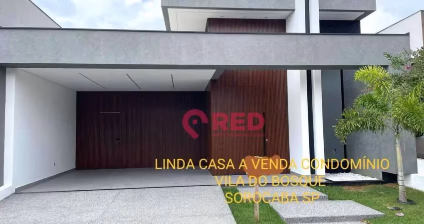 Casa com 3 quartos à venda, 200 m² por r$ 1.600.000 - condomínio vila do bosque sorocaba - sorocaba/sp