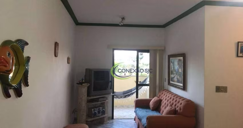 Apartamento em Ubatuba todo mobiliado e planejado de 2 dormitórios com suíte e lazer com piscina e churrasqueira