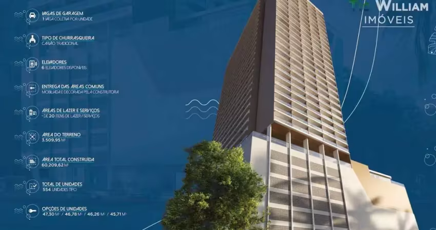 Flat com 1 quarto à venda na Avenida Presidente Castelo Branco, 6294, Tupi, Praia Grande