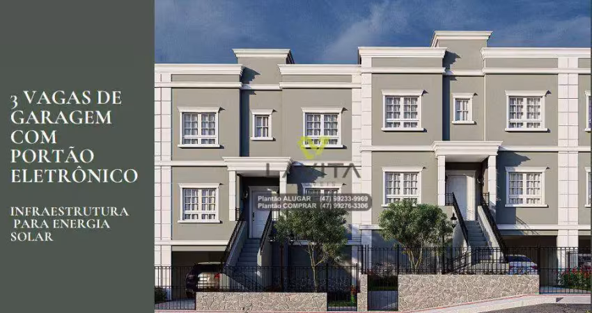 Casa nova  a venda com 2 suítes  3 vagas de garagem  136m² privativos - bairro garcia - blumenau sc | la vita imóveis