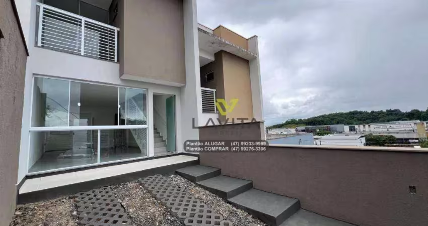 Casa, sobrado novo á venda com 2 suítes mais lavabo - bairro itoupavazinha - blumenau sc | la vita imóveis