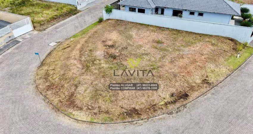 Terreno de esquina a venda com 424m² muito bem localizado no bairro belchior central - gaspar sc | la vita imóveis